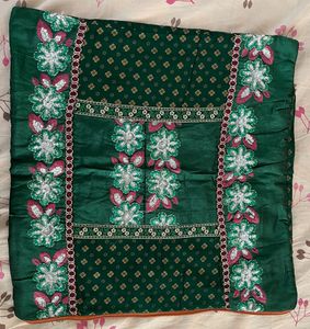 Green Color Designer Pair Of Cushion Covers