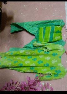 Green Printed Kurta Set