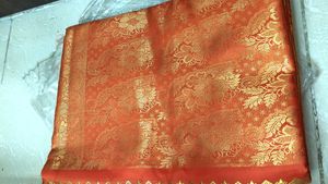 Orange Kanchipuram Silk Saree