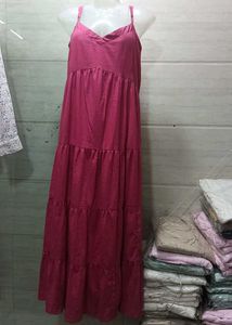 Pink Tiered Mini Dress