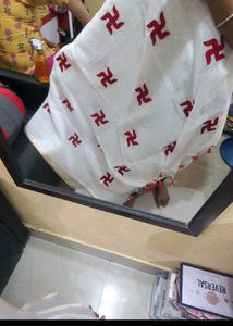 Swastik Print  Saree