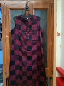 ♥️💫Checkered Print New Kurta