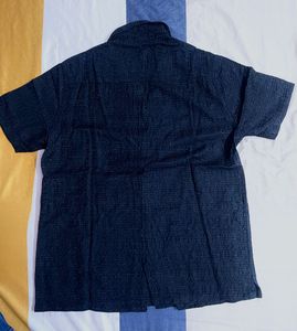 Black Transparent Half Sleeve Shirt