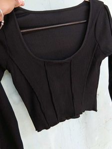 Dramatic Sleeves Crop Top