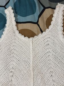 Crochet Button-Up Tank Top