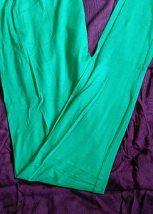 Green Casual Leggings