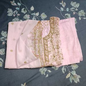 Heavy Beaded Kurta Dupatta Set For Bridal