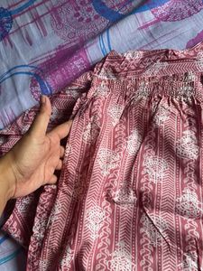 Pink Printed Kurta Set
