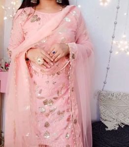 Pink Embroidered Kurta Set