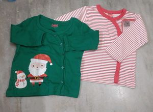 set of 2 full sleeves vest for 6-12 months baby