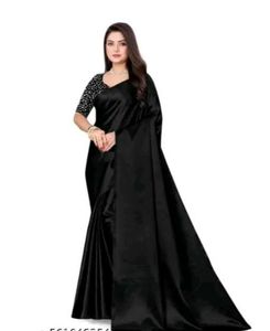 Elegant Black Saree with Embellished Blouse