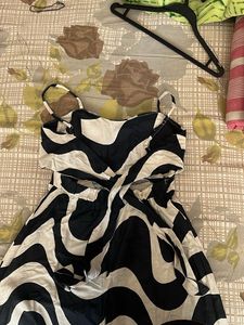 Striking Black &amp; White Maxi Dress