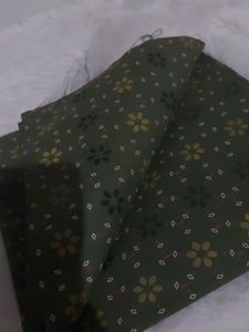 Olive Floral Cotton Fabric