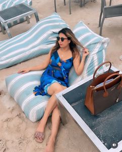 Ruffled Slit Maxi Dress