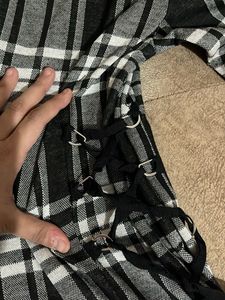 Plaid Long Sleeve Mini Dress