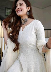 White Stunning Anarkali Kurta