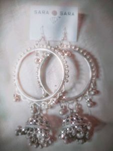 silver earrings