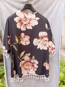 Black Floral Komino Outerwear