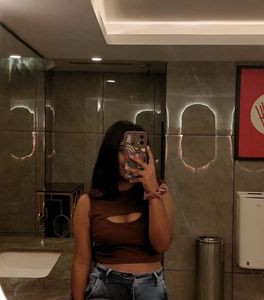Brown Crop Tank Top