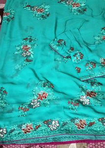 Party Wear Saree With Blouse