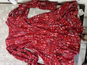 New Red Flared Dress