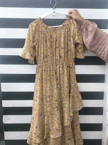 Floral Off-Shoulder Ruffle Dress