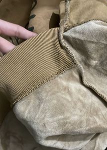 Oversized korean Pintresty brown velvet sweatshirt
