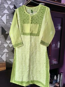 Chikan Kurta Authentic Branded With Chudidar Legging