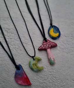 Handmade clay Pendants( New)