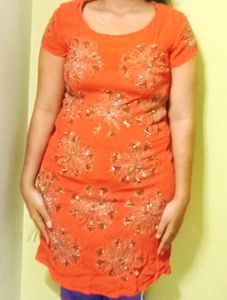 Beautiful Orange Kurta 💜😍