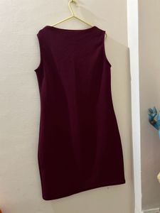 Burgundy Sleeveless Dress