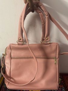 Chic Handbag with Pom-Pom Charm