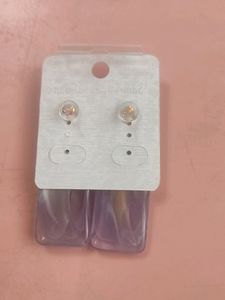 Purple Gold Earrings