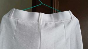 White Wide Leg Trousers