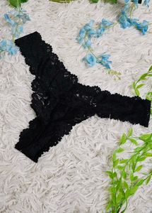 Black Lace Thong