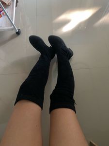 Black Thigh High Boots
