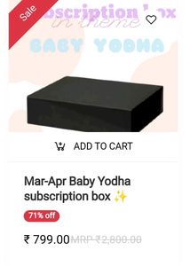 Mar-Apr Baby Yodha subscription box ✨