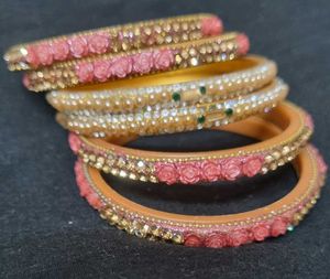 Set of Orange &amp; Pink Bangles