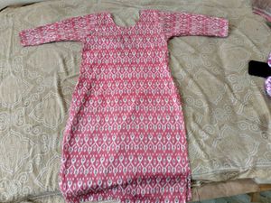 Pink Patterned Kurti