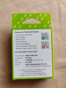 RS 100 Cash TYPE  C 35 Wats CHARGING CABLE