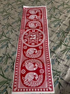 Red &amp; White Uttarakhand Aipan Paper