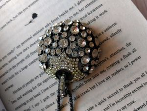 Beautiful Studded Black Metal Long Necklace