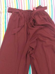 Maroon Palazzo Pants
