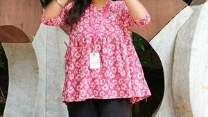 Pink Floral Print Top