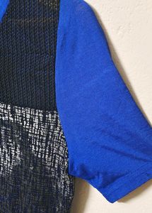 Trendy Blue Shinny Top For Women