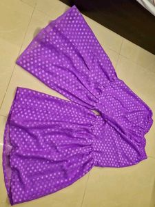 Purple Polka Dot Kurta Set