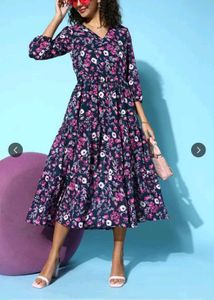 Floral Print Midi Dress