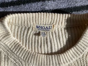 baggy Beige Knit Sweater unisex