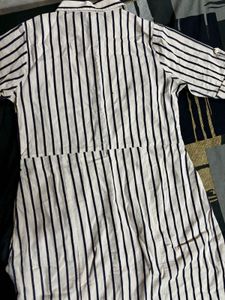 Striped Button-Down Dress
