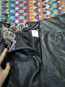 Camel Leather Long Skirt /Korean/Retro/Vintage